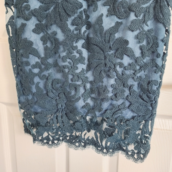 Tadashi‎ Shoji Embroidered Floral Sheer Sheath Dress - Picture 5 of 8